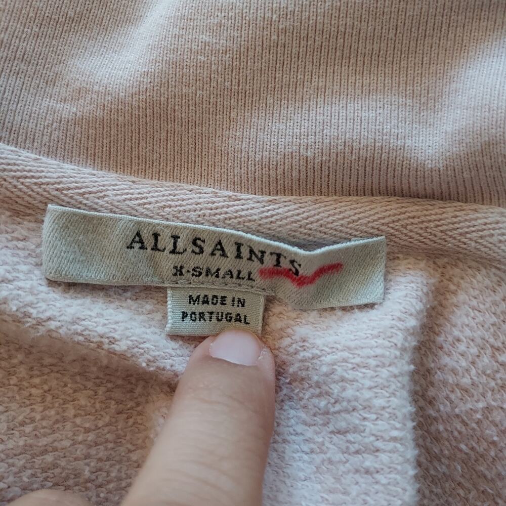 All Saints Brook Blush Pink Open Cardigan Sweater Size XS - Picture 7 of 13